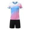 Velocidad venta al por mayor secado rápido manga corta deportes compra grupal uniforme de equipo estampado nombre del equipo LOGO uniforme de bádminton traje tenis tenis de mesa