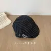 Boina retro a rayas de estilo japonés para niños y niñas, boina elegante para primavera y otoño, sombrero de pintor artístico