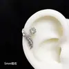 Asas de Anjo Vazadas Zircônia Unha de Osso da Orelha Aço Titânio Unha de Orelha Design de Nicho Feminino Bordas Bonitas Brincos de Unha de Osso da Orelha