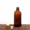 Botella de esencia marrón al por mayor, disponible en stock, envase de esencia líquida, botella de vidrio pequeña sellada, paquete de prueba