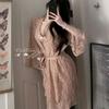 2024 Novo camisola feminina primavera e outono verão sexy Seda Gelo quente fino alta qualidade estilo desejo puro alça de renda pijamas