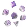 Dados de Resina Jogo de Mesa DND Dungeons & Dragons COC Roleplaying TRPG Cthulhu Poliédricos D4-D20 Conjunto de 7 Peças