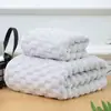 Conjunto de Toalhas de Fleece Coral, Toalha com Padrão de Nuvem, Toalha de Banho Absorvente e Sem Fiapos, Toalha de Rosto Doméstica, Espessa, Frete Internacional