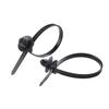Tornillo de inserción Hebilla de coche Tipo árbol de Navidad Brida de cable Fijación Nylon 4.6 Plástico Negro Banda rodante Nueva Energía