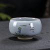 Grande tamanho Ru Forno Kung Fu Chá Xícara de Chá Cypress Abertura Crack Chá Xícara de Degustação Ru Porcelana Xícara de Chá Grande Capacidade Copa Master Tasting Cup