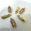 Accesorios de Oro Mate Pixiu Vajra Pestle Incrustado con Zircón Calado Moda Collar para Hombre y Mujer DIY Joyería Colgante Colgante
