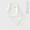 Pijama Infantil, Ropa de Verano Fina de Algodón Puro para Bebé, Conjunto de Tres Piezas con Mangas Tres Cuartos Dividido, Ropa para Bebé con Aire Acondicionado para Recién Nacido, Conjunto para Bebé
