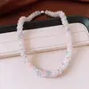 Collar de Cuentas Ovaladas Geométricas Dopamina para Mujer, Cadena para Clavícula Moderna y Versátil, Joyería de Lujo Ligero y de Alta Gama