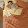 Juego de Cama de Cuatro Piezas de Algodón Puro Clase A de 100 Hilos, Sábana y Funda de Edredón 100% Algodón, Textil para el Hogar de Algodón de Fibra Larga de Alta Gama, Juego de Tres Piezas para Estudiantes