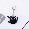Llavero Nuevo Acrílico Transfronterizo Lindo Colgante de Gato Negro Decoración de Mochila Accesorio de Llavero