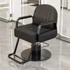 Silla de peluquería para barberías, silla de salón, silla de aseo, silla para cortar el pelo, ajustable y giratoria, reposabrazos de acero inoxidable, silla de barbero