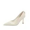 361-2 Zapatos Elegantes de Tacón Alto Estilo Francés para Mujer, Zapatos de Tacón Fino, Zapatos Profesionales de Trabajo Que No Cansarán Tus Pies Después de Estar de Pie por Mucho Tiempo en Primavera