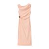Vestido Midi Assimétrico Casual com Apliques Moda Verão 2025 Roupas Europeias e Americanas Transfronteiriças 8037392
