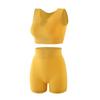 Ropa Interior Deportiva Sin Costuras Yoga Espalda Bonita U Profunda A Prueba de Impactos Reafirmante Moldeador Conjunto de Sujetador Deportivo Fitness + Calzoncillos Mujer