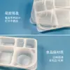 Caja de empaque desechable de plástico transparente para comida rápida, apta para microondas, cinco compartimentos, para comida ligera, para llevar, almuerzo con tapa, venta al por mayor