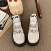 Sapatos de Couro para Meninas 2025 Outono Novo Estilo Coreano Sapatos de Princesa com Laço Meninas Pequenas Boca Rasa Sapatos Doudou Dropshipping