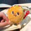 Librito Rojo Creativo mismo estilo juego completo papas fritas hamburguesa colgante de bolsa pareja adornos de peluche regalo llavero para hombres y mujeres