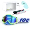 Set de Casco de Motocicleta Clásico en Stock, Gafas Todoterreno, Gafas de Exterior a Prueba de Viento, Gafas de Esquí UV, Gafas de Montar