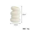 Jarrón de Plástico Espiral Escandinavo Simple Porcelana con Imitación de Esmalte Estilo Creativo Adornos para Arreglos Florales Jarrón para Flores Secas y Húmedas Jarrón Simulado