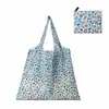 Bolsa de Compras Plegable, Nueva de Gran Capacidad, Bolsa Plegable Ecológica en Stock, Bolsa de Tote de Almacenamiento Plegable Portátil Impresa Creativa
