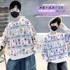 Ropa para Niños Ropa de Otoño para Niños Nueva Sudadera de Dibujos Animados con Cuello Redondo Tallas Mediana y Grande Ropa Básica Suelta y Bonita para Niños Primavera y Otoño 2025