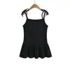 Vestido de Verano Estilo Coreano Ajustado con Capas y Efecto Adelgazante, Vestido con Cordones, Vestido Ballet de Nicho, Vestido Interior tipo Slip, Vestido Corto para Mujer