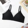 Ropa interior para niñas, Sujetador inalámbrico para mujer de busto pequeño, Realza el escote, Sin costuras, Directo del fabricante, Estilo fino, Sujetador para estudiante de secundaria