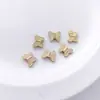 Accesorios DIY Rellenos de Oro de 14K que Conservan el Color Cuentas Espaciadoras Mariposa con Agujero Pasante Nube Trasera Pulsera Hecha a Mano Joyería para Orejas Materiales Hechos a Mano