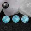 Pendientes de Hélice para Cartílago G23 de Titanio F136 de 8 mm Corte Cielo Fuego con Corte de Fuegos Artificiales Degradado Circonita 5A