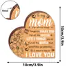 Mz1021-1031 Adornos de Bloques de Construcción en Forma de Corazón para el Día de la Madre Transfronterizos Regalos Navideños de Madera Decoración del Hogar Exhibición de Mesa