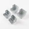 Accesorios para barandillas de acero zincado con hebilla fija, conectores de esquina, piezas de esquina grandes, piezas de esquina pequeñas, abrazaderas de esquina 25*50, abrazaderas exteriores 25*50