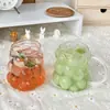 Taza de Uva ins vaso de diseñador con asa taza para bebidas de jugo de nicho taza para beber de verano para el hogar