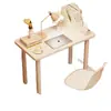 Placa de Mesa de Escritório Super Grossa Ecológica 2,5CM Mesa Branca Grande Estilo Ins Mesa de Escrita Mesa de Estudo Retangular Simples