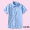 Camisa blanca de manga corta para niños de talla mediana y grande, camisa blanca fina de verano para niños, ropa de rendimiento, uniforme escolar de algodón puro para estudiantes de primaria, ropa de clase femenina