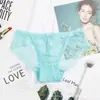 Flor de Mel Fina Respirável Vazada Sexy de Cintura Baixa Sem Costura Confortável Forro de Algodão Puro Renda Desejo Puro Tanga Feminina