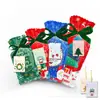 LD002 Navidad Feliz Muñeco de Nieve viejo ciervo fiesta Manzana regalo dulce cinta cordón bolsa de papel de aluminio