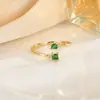 Anillo Popular Exquisito de Piedra Preciosa Ultra Brillante Nicho Lujo Ligero Personalizado para Mujer Abierto Ajustable Anillo de Gama Alta Venta al por Mayor