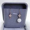 Accesorios de perlas DIY S925 plata esterlina moda versión coreana de micro pendientes de botón pendientes de 8-12 mm soporte vacío sin cuentas