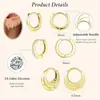Pendientes Redondos Brillantes de Venta Caliente Transfronterizos Europeos y Americanos Pendientes de Moda Sencillos y Tendencia en Instagram Pendientes Elegantes Pendientes para Mujer Venta Directa de Fábrica