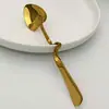 Cuchara de Postre con Forma de Corazón de Acero Inoxidable 304, Cuchara Creativa para Taza Colgante en Forma de V para el Hogar, Cuchara de Café Creativa con Forma de Corazón para Té de la Tarde en Restaurantes