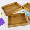 Suministros de oficina de bambú papelería y caja de almacenamiento para artículos de escritorio cuadrados y rectangulares Amazon hot