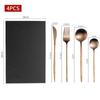 Amazon Vajilla de Acero Inoxidable Celebridad de Internet Cuchillo y Tenedor Cuchara Mate Portugueses Cuchillo para Filete de Hotel Cuchara de Postre Cuchara de Té