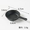 Miniatura de frigideira wok com espátula simulação mini cozinha casa de boneca casa de boneca casa de brincar comida e brincar