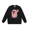 Otoño e invierno estilo japonés marca de moda cabeza de simio estampado de dibujos animados unisex joven suéter sudadera holgada venta al por mayor y dropshipping