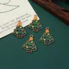 DIY Navidad Goteo de Aceite Accesorios de Joyería Colgante Árbol de Navidad Papá Noel Muñeco de Nieve Alce Fabricación Pulsera Collar