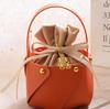 Bolsa de Dulces de Terciopelo para Boda, Caja Creativa de Cuero de Alta Gama para Dulces de Boda, Bolsa de Tela, Caja de Regalo para Acompañamiento de Boda, Bolsa de Regalo