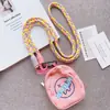 Cordón para Teléfono de Cuerda Trenzada de Tres Hilos Dopamina Correa Larga Cruzada Llavero Colgante Duradero Antiperdida Cartera de Monedas de Dibujos Animados
