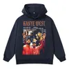 Stewell Kanye Marca de moda de alta calle europea y americana Sudadera con capucha retro americana lavada desgastada Sudadera con capucha para hombre