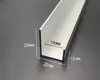 Aleación de aluminio ranura en forma de U de lados desiguales Ranura para colgar tarjetas de fotos de letreros Borde de tablero de madera Tira decorativa de perfil Acabado de borde de azulejo