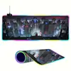 Popular Série Cyberpunk Gaming Mouse Luminoso e Teclado Pad RGB Desk Mat Fábrica Personalizada Atacado
